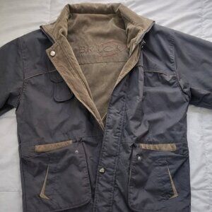 Men’s 2-in-1 Field Jacket – Removable Inner Lining, Dark Gray & Beige